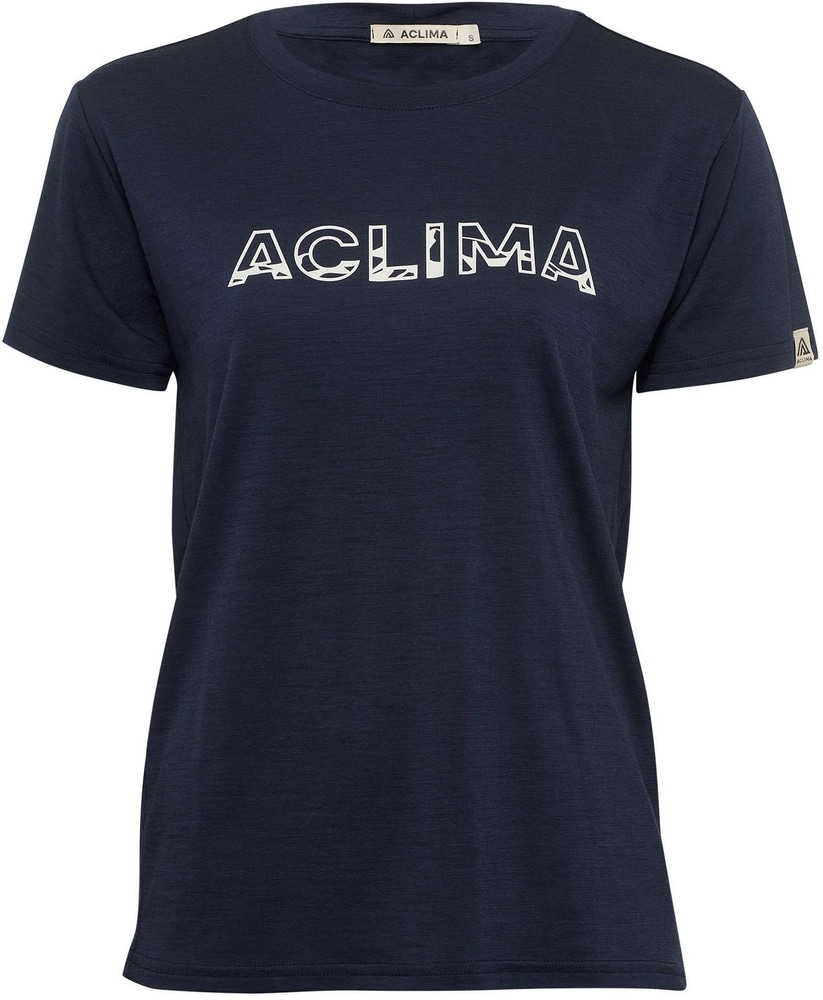 productImage: LightWool Tee Logo naisten merinopaita, tummansininen