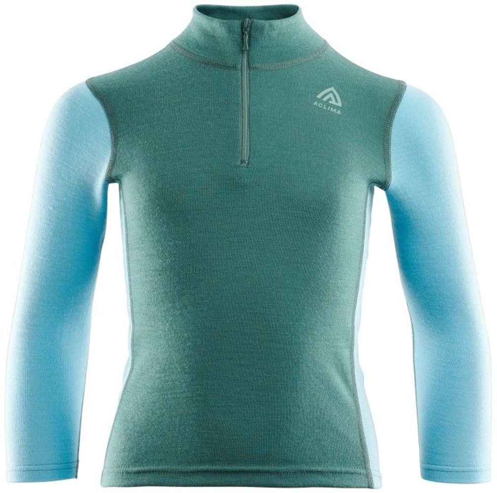 productImage: Kids WarmWool Mock Neck lasten merinopaita North Atlantic / Reef Waters