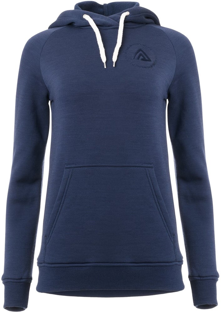 productImage: FleeceWool V2 Hoodie naisten merinohuppari, tummansininen