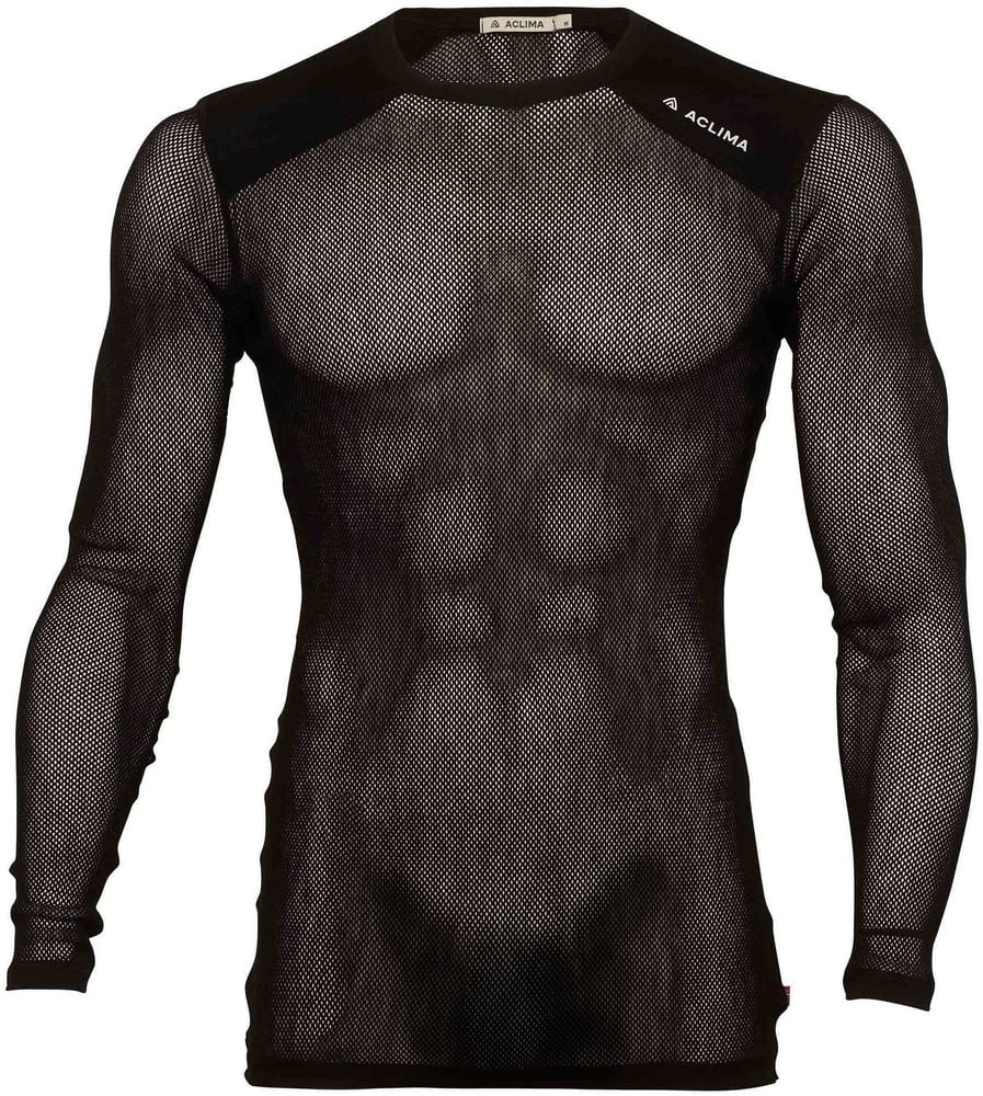 productImage: WoolNet Light Crewneck verkkoaluspaita, musta
