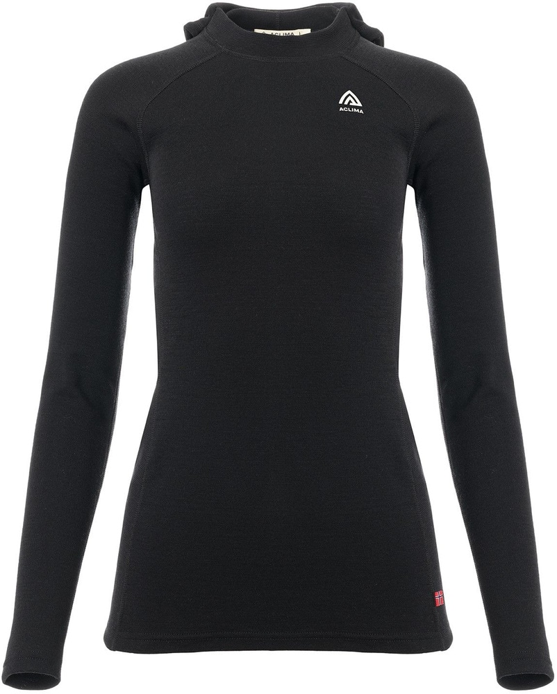 productImage: WarmWool Hoodsweater V2 naisten merinohuppari, Jet Black