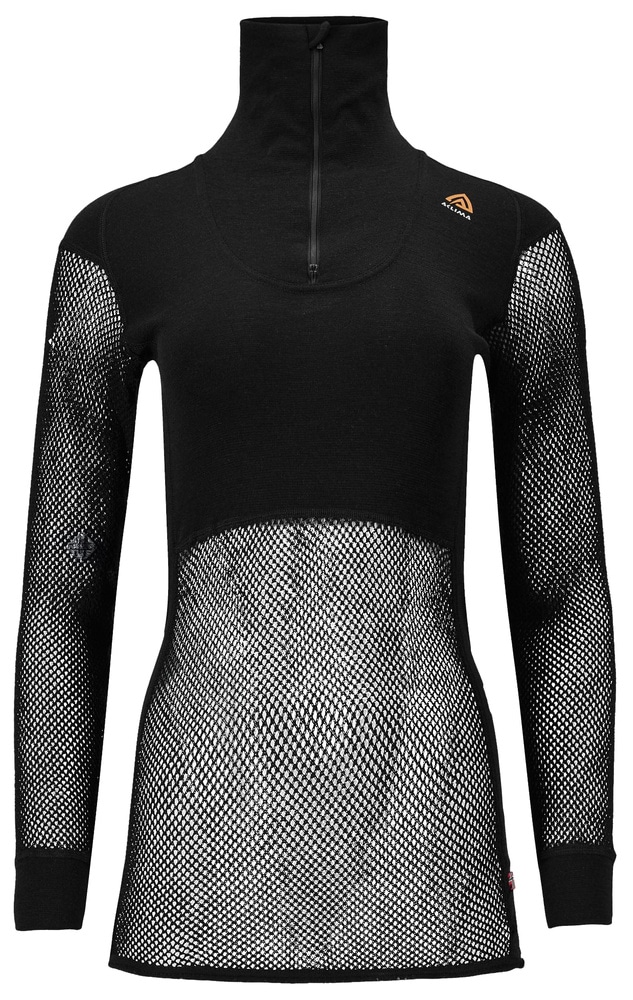 productImage: WoolNet Polo Shirt with Zip Woman Jet Black