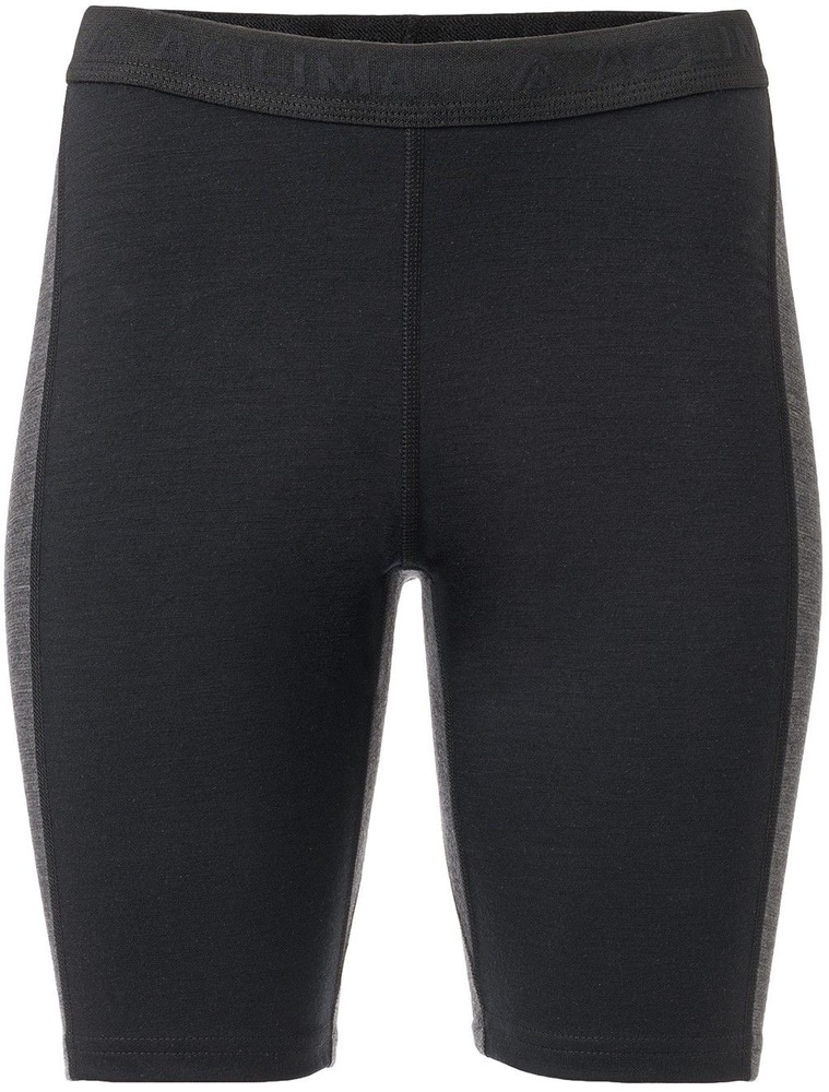 WarmWool Shorts Long WindWool V2 naisten puolipitkät kerrastohousut, Jet Black/Marengo, view: 1