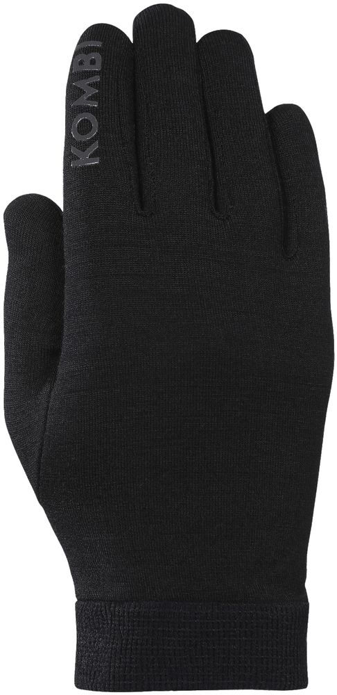 productImage: Merino Wool Liner merinovillaiset aluskäsineet, musta