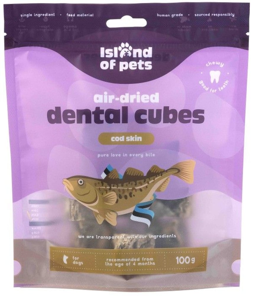 productImage: Island of Pets Cod Skin Dental Cubes 100 g