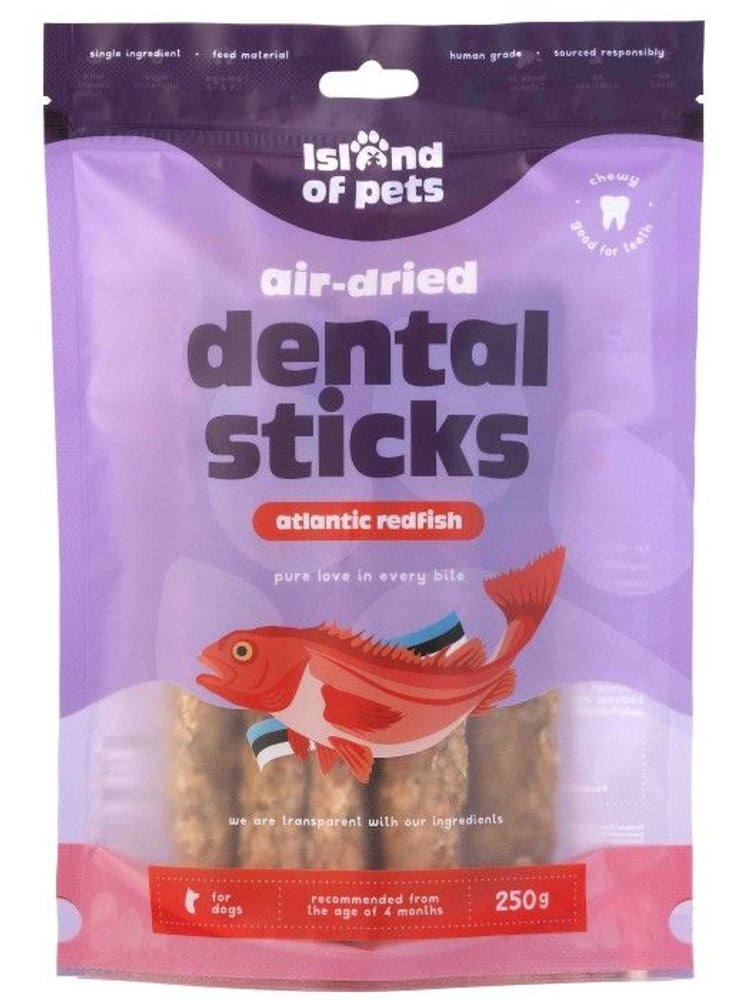 productImage: Island of Pets Air-dried Atlantic Redfish Dental Sticks 250 g