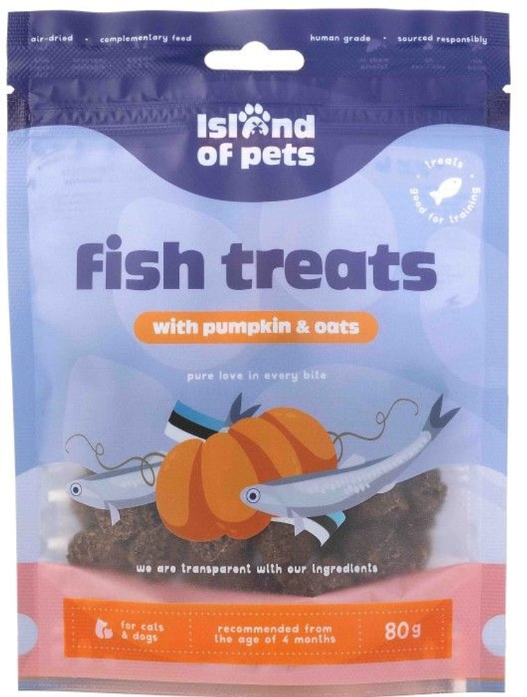productImage: Island of Pets Fish Treats with Pumpkin and Oats 80 g