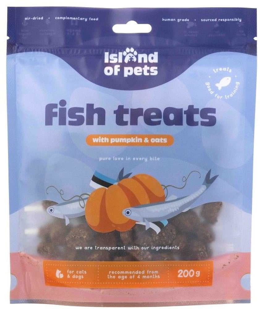 productImage: Island of Pets Fish Treats with Pumpkin and Oats 200 g