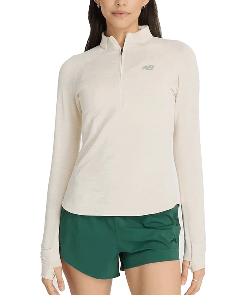 productImage: Athletics Heat Grid 1/2 Zip Linen Heather
