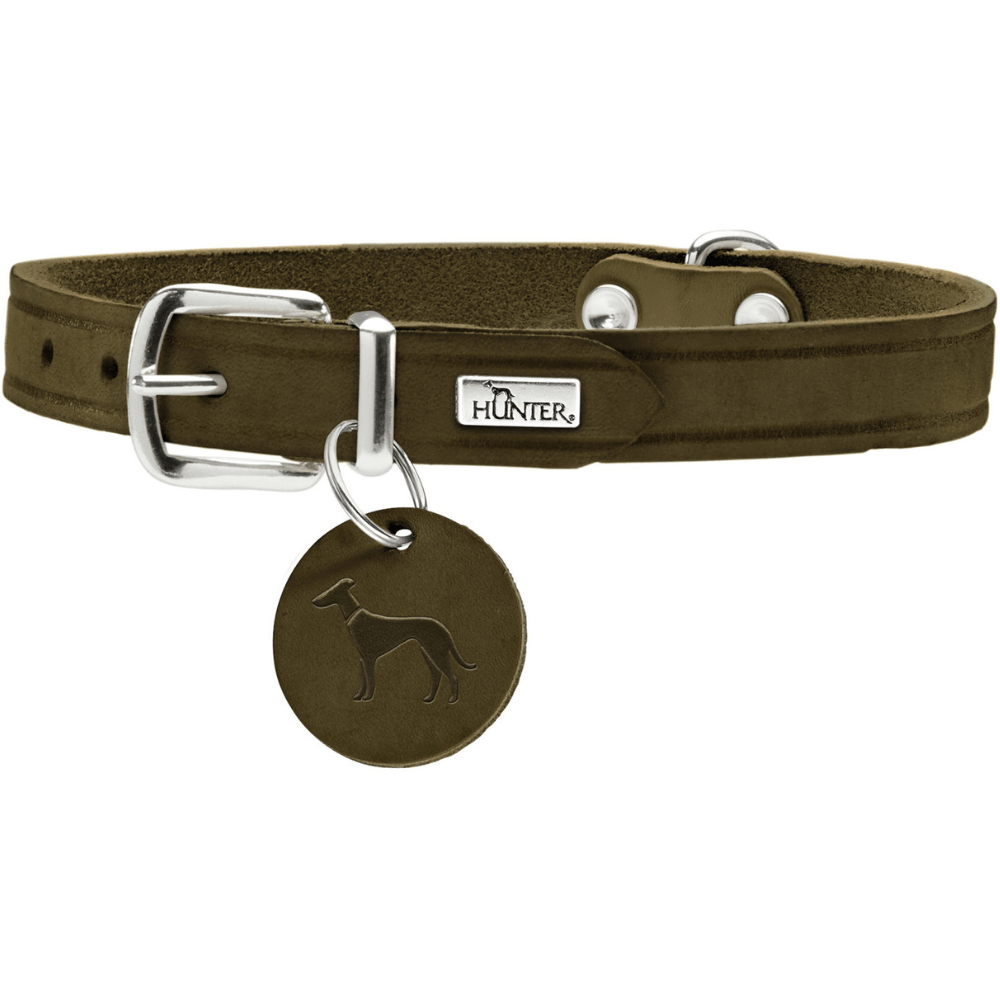 productImage: Collar Aalborg 42/S Leather Olive Green
