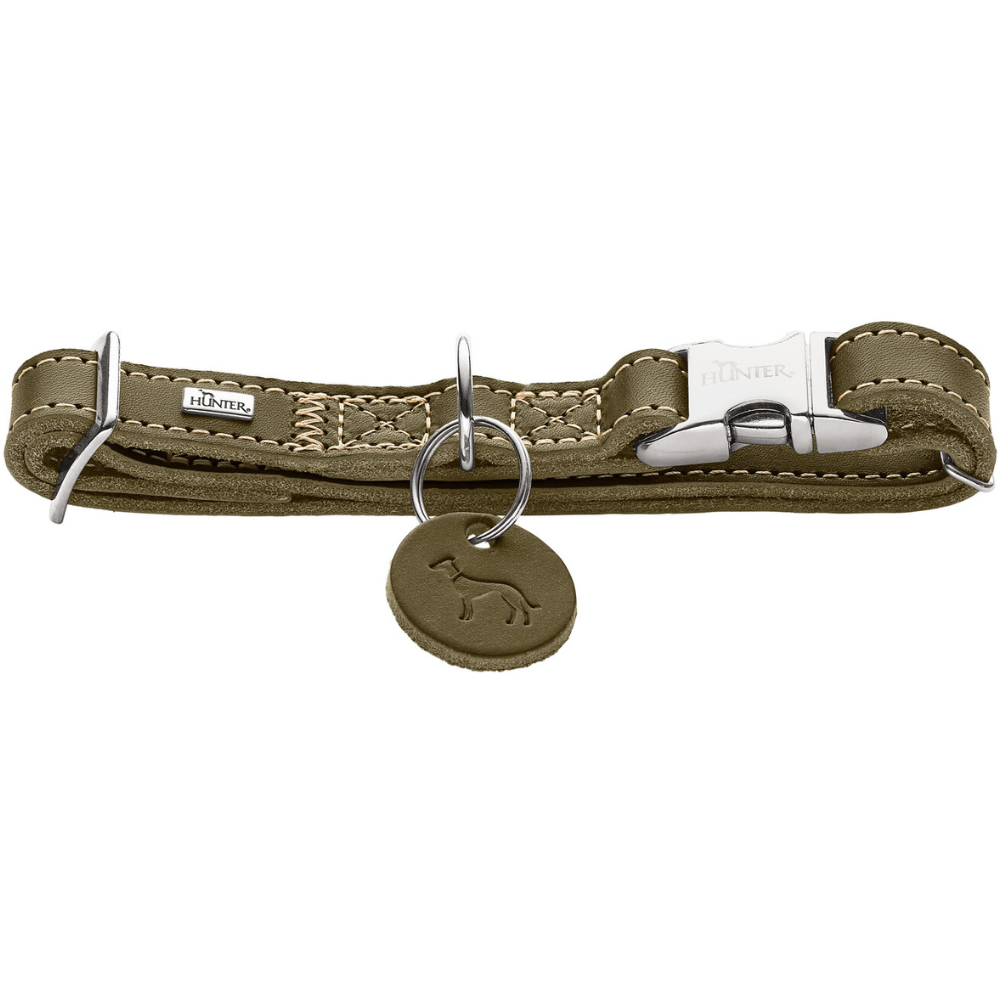 productImage: Collar Aalborg Alu-Strong 30-45/M Leather Olive Green