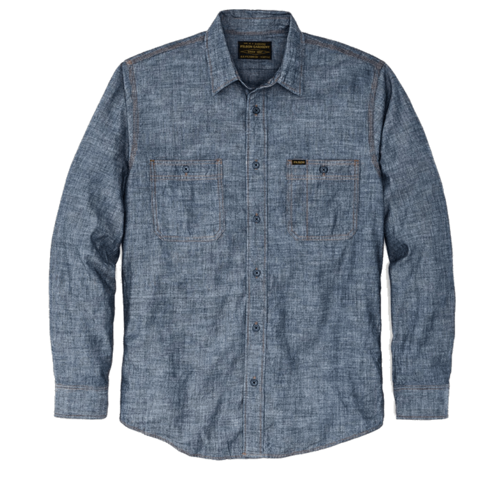 productImage: Chambray Cpo Shirt Rinsed Indigo Chambray