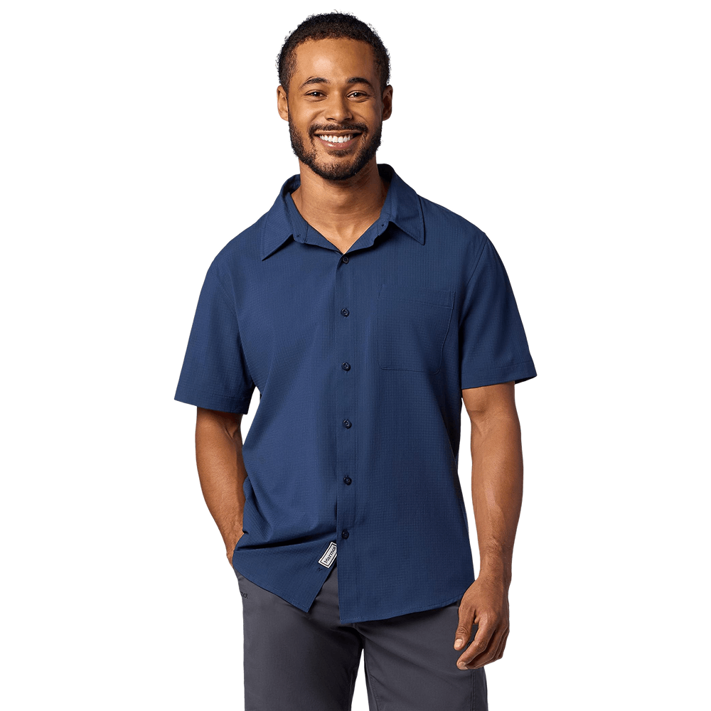 productImage: M's Airexchange Ss Shirt Nightfall Navy