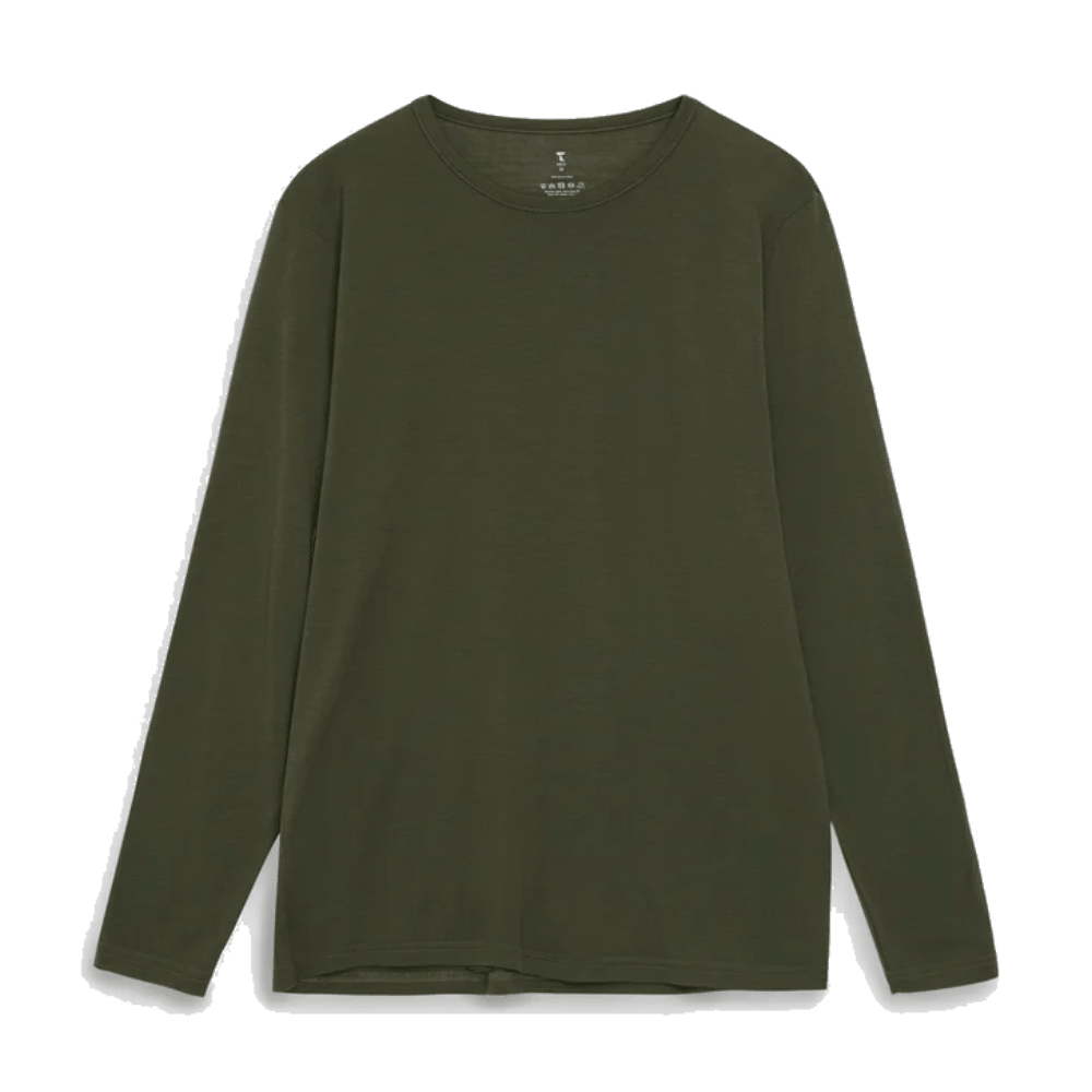 productImage: M's Clover Merino Long Sleeve Olive Night