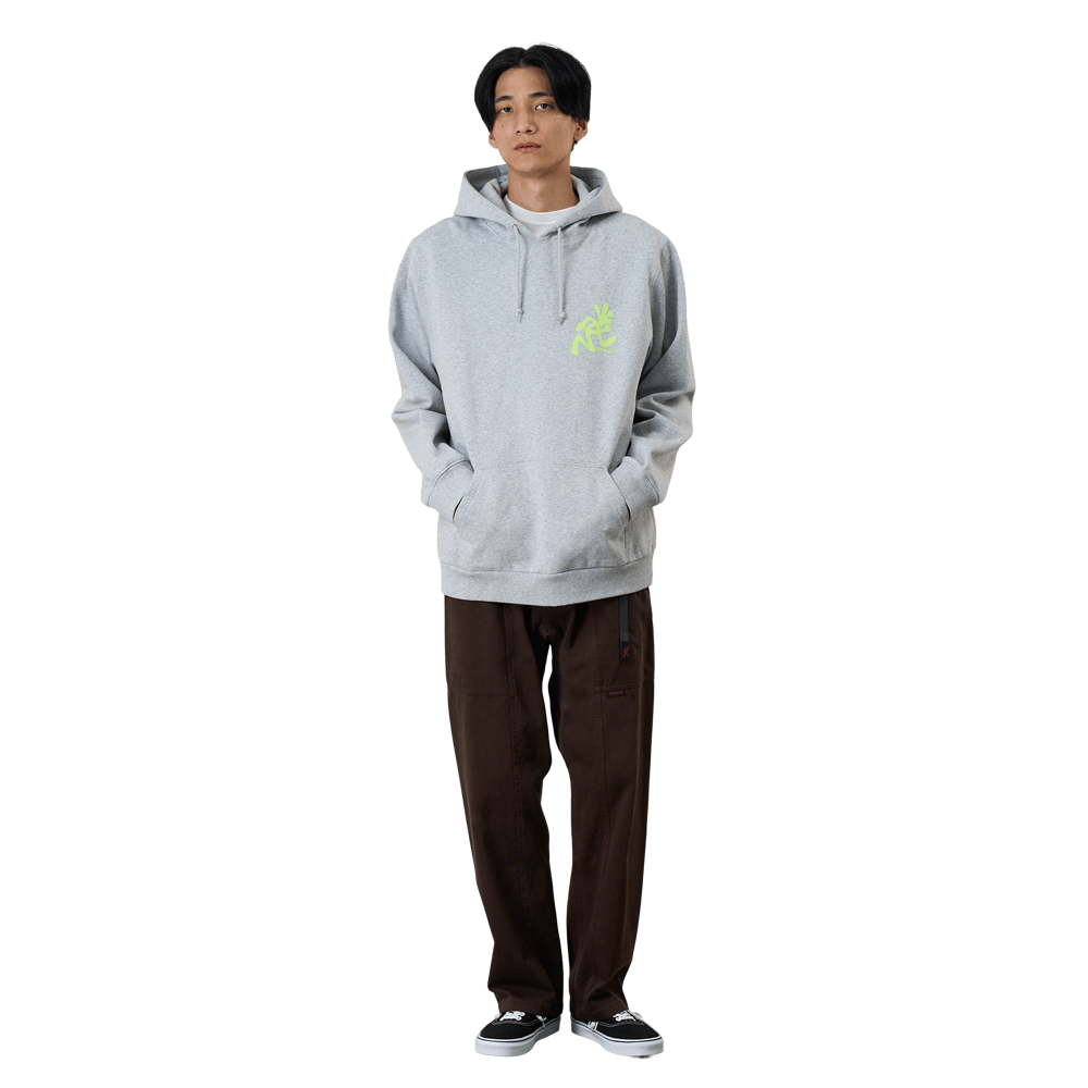 Running Man Hooded Sweatshirt Heather Grey, view: 1