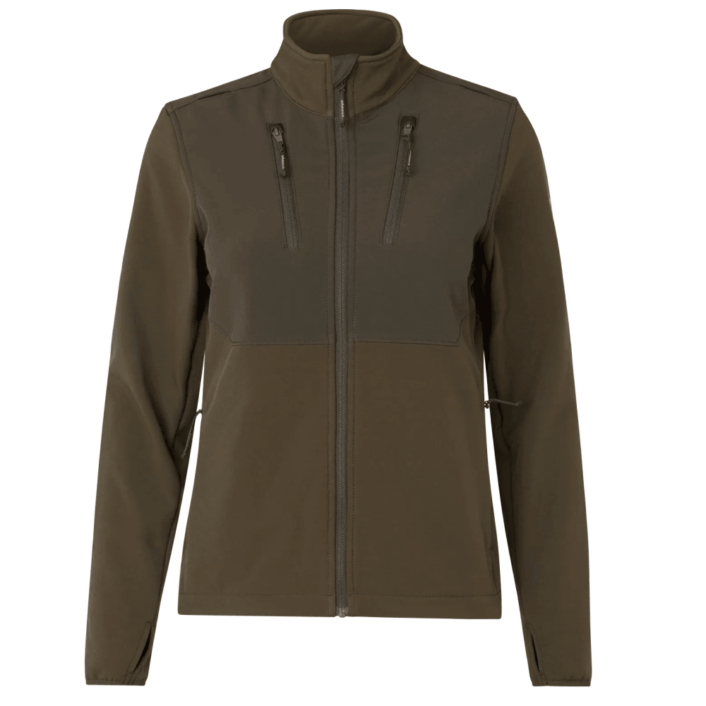 productImage: Scandinavian naisten softshell-takki, Willow Green/Shadow Brown