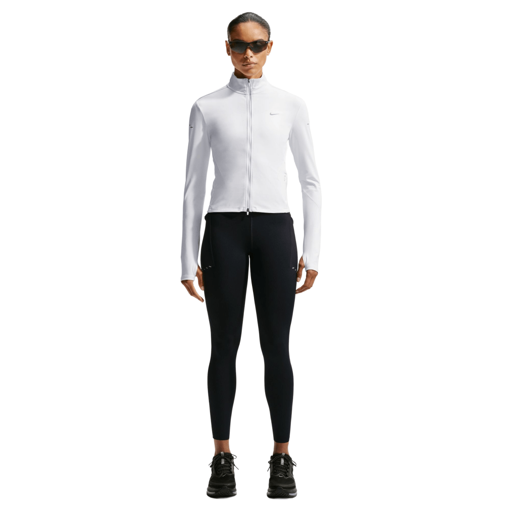 productImage: W's Swift High-Waisted 7/8 Running Leggings With Pockets Black/Reflective Silv
