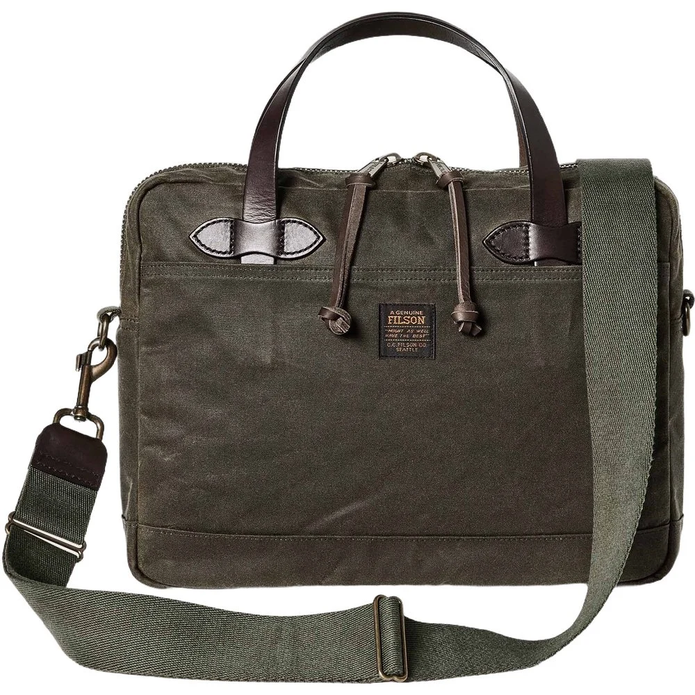 Tin Cloth Compact Briefcase Otter Green, view: 1