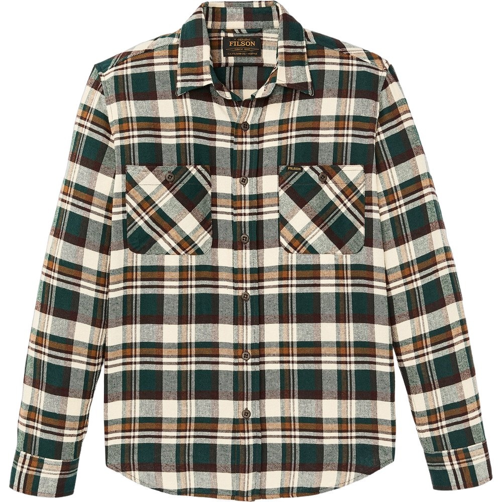 The Rangeland Flannel Shirt Green / Bronze Plaid, view: 1